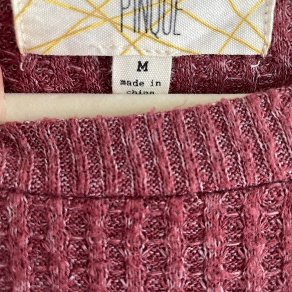 Pinque Haruka Brushed Waffle Knit Top, Medium - Picture 3 of 7